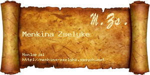 Menkina Zselyke névjegykártya